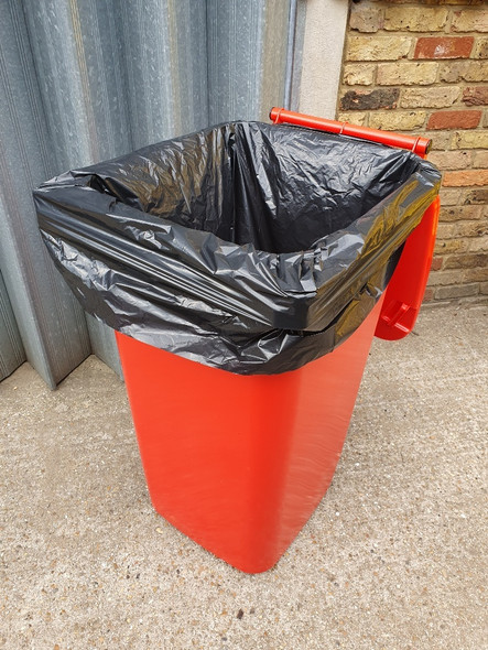 Polythene Bin Liners 240L - Pack of 50 - Black - Manufactured from 95% Recycled Materials to Provide and Environmentally Responsible Liner Polythene Bin Liners 240L - Pack of 50 - Black - Manufactured from 95% Recycled Materials to Provide and Environmentally Responsible Liner