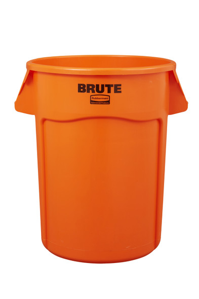 2119307 - Rubbermaid Brute Container - 166.5 Ltr - Hi-Visibility Orange - Fluorescent colouration makes it easier to spot against a variety of backdrops for improved safety and identification 2119307 - Rubbermaid Brute Container - 166.5 Ltr - Hi-Visibility Orange - Fluorescent colouration makes it easier to spot against a variety of backdrops for improved safety and identification