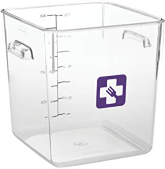 Rubbermaid Square Container - Clear - 7.6L Purple Rubbermaid Square Container - Clear - 7.6L Purple