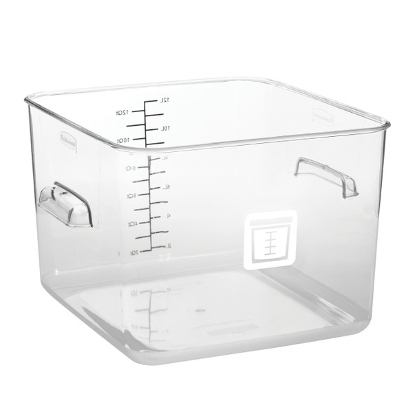 Rubbermaid Square Container - Clear - 11.4L White Rubbermaid Square Container - Clear - 11.4L White