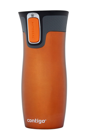 2095850 - Contigo West Loop Insulated Travel Mug - 470ml - Tangerine - Perfect leak-proof drinks solution for those on-the-go 2095850 - Contigo West Loop Insulated Travel Mug - 470ml - Tangerine - Perfect leak-proof drinks solution for those on-the-go