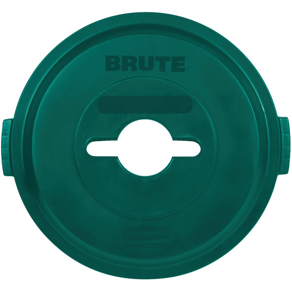 1788471 - Rubbermaid BRUTE Mixed Recycling Lid - 121.1 Ltr - Green 1788471 - Rubbermaid BRUTE Mixed Recycling Lid - 121.1 Ltr - Green