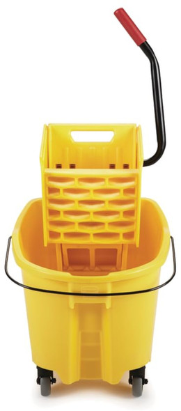 Rubbermaid WaveBrake Side Press Bucket & Wringer - 24 Ltr - Yellow - FG748000YEL - Front Rubbermaid WaveBrake Side Press Bucket & Wringer - 24 Ltr - Yellow - FG748000YEL - Front