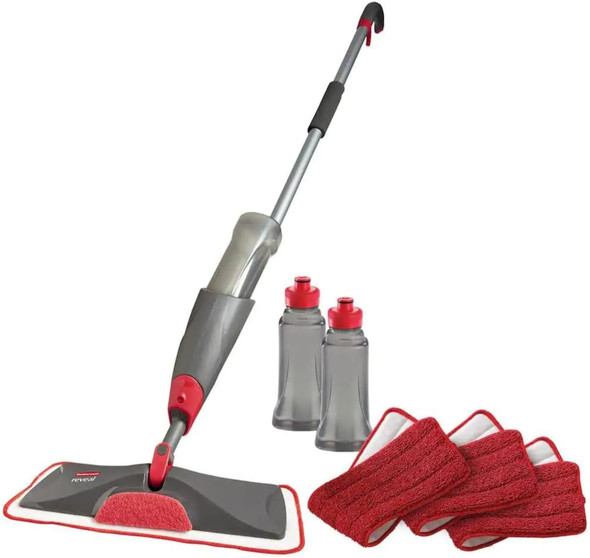 Rubbermaid Reveal Microfibre Spray Mop Floor Cleaning Kit - 1892663 Rubbermaid Reveal Microfibre Spray Mop Floor Cleaning Kit - 1892663