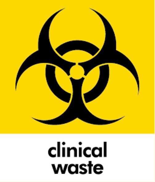 Small Waste Bin Sticker - Clinical Waste - PC85MCW Small Waste Bin Sticker - Clinical Waste - PC85MCW