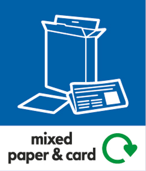 Small Recycling Bin Sticker - Paper & Card - PC85PC Small Recycling Bin Sticker - Paper & Card - PC85PC