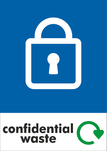 A4 Waste Bin Sticker - Confidential Waste - PCA4CW A4 Waste Bin Sticker - Confidential Waste - PCA4CW