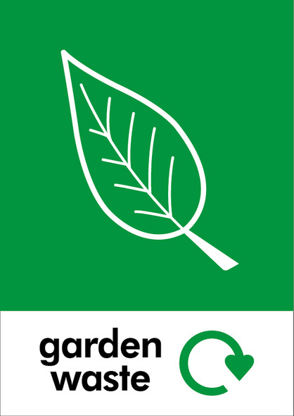 A4 Waste Bin Sticker - Garden Waste - PCA4GA A4 Waste Bin Sticker - Garden Waste - PCA4GA