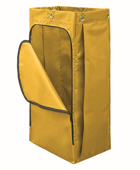 1966881 - Rubbermaid Vinyl Bag for High-Capacity Janitorial Cleaning Carts - 128 Ltr – Yellow - Zippered front enables easy access to contents and reduces risk of injury 1966881 - Rubbermaid Vinyl Bag for High-Capacity Janitorial Cleaning Carts - 128 Ltr – Yellow - Zippered front enables easy access to contents and reduces risk of injury