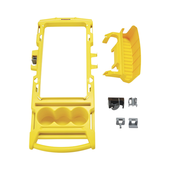 Image Showing All Components of Rubbermaid Slim Jim Rim Caddy - Yellow - 2032955