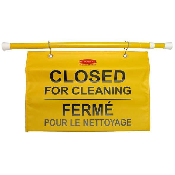 Rubbermaid Site Safety Hanging Sign - Multilingual Closed For Cleaning Rubbermaid Site Safety Hanging Sign - Multilingual Closed For Cleaning