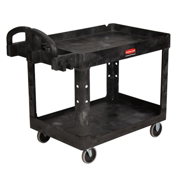 FG452088BLA - Rubbermaid BRUTE Heavy-Duty 2-Shelf Utility Cart - Medium - Black