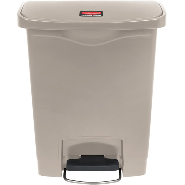 Rubbermaid Slim Jim 30L Resin Front Step Step-On Beige Rubbermaid Slim Jim 30L Resin Front Step Step-On Beige
