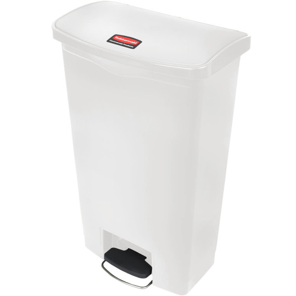 Rubbermaid Slim Jim 68L Resin Front Step Step-On White Rubbermaid Slim Jim 68L Resin Front Step Step-On White