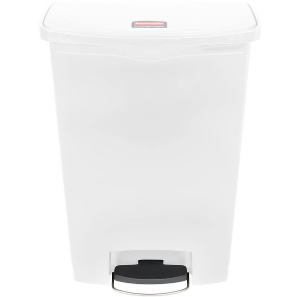Rubbermaid Slim Jim 90L Resin Front Step Step-On White Rubbermaid Slim Jim 90L Resin Front Step Step-On White
