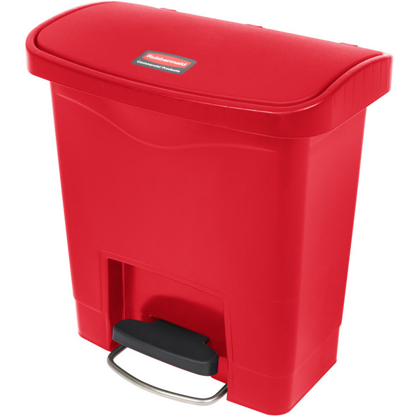 Rubbermaid Slim Jim 15L Resin Front Step Step-On Red Rubbermaid Slim Jim 15L Resin Front Step Step-On Red