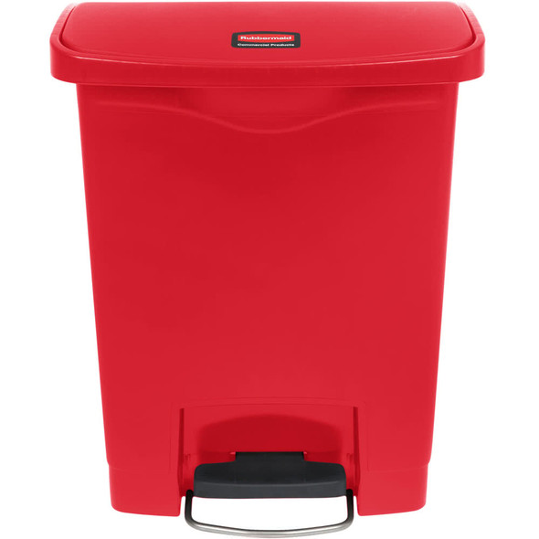 Rubbermaid Slim Jim 30L Resin Front Step Step-On Red Rubbermaid Slim Jim 30L Resin Front Step Step-On Red
