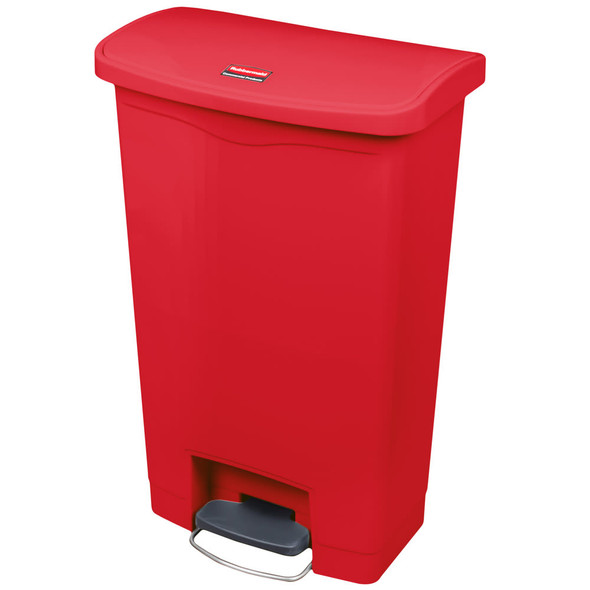 Rubbermaid Slim Jim 50L Resin Front Step Step-On Red Rubbermaid Slim Jim 50L Resin Front Step Step-On Red