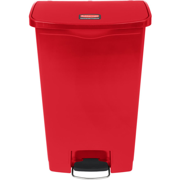 Rubbermaid Slim Jim 68L Resin Front Step Step-On Red Rubbermaid Slim Jim 68L Resin Front Step Step-On Red
