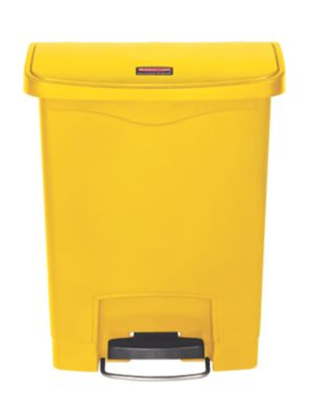 Rubbermaid Slim Jim 30L Resin Front Step Step-On Yellow Rubbermaid Slim Jim 30L Resin Front Step Step-On Yellow