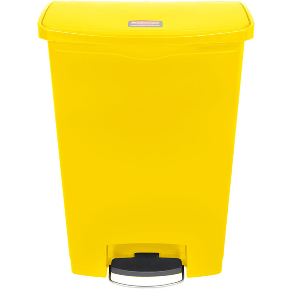 Rubbermaid Slim Jim 90L Resin Front Step Step-On Yellow Rubbermaid Slim Jim 90L Resin Front Step Step-On Yellow