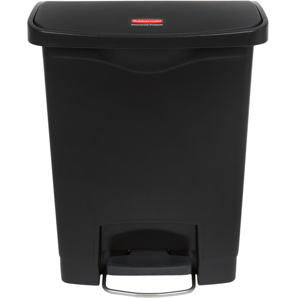 Rubbermaid Slim Jim 30L Resin Front Step Step-On Black Rubbermaid Slim Jim 30L Resin Front Step Step-On Black