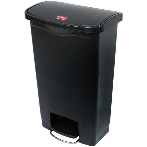 Rubbermaid Slim Jim 50L Resin Front Step Step-On Black