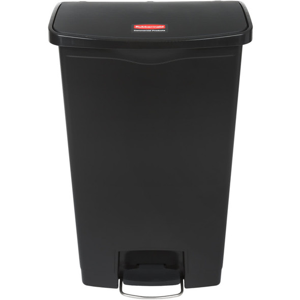 Rubbermaid Slim Jim 68L Resin Front Step Step-On Black Rubbermaid Slim Jim 68L Resin Front Step Step-On Black