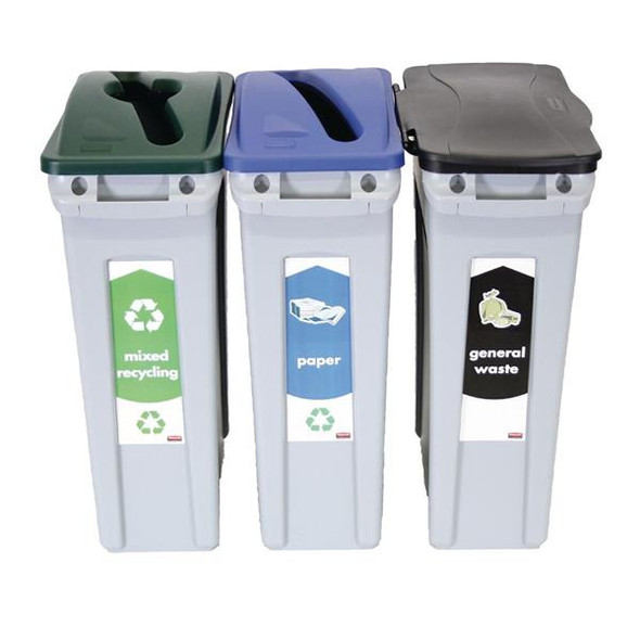 Rubbermaid Three Stream Slim Jim Starter Pack Rubbermaid Three Stream Slim Jim Starter Pack
