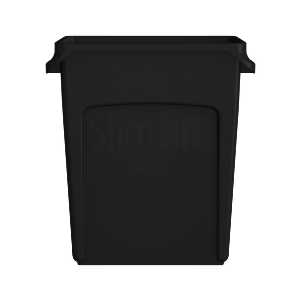Rubbermaid 1955959 - Slim Jim with Venting Channels - 60 Ltr - Black