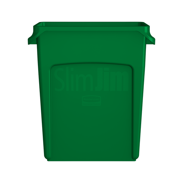 Rubbermaid 1955960 - Rubbermaid Slim Jim with Venting Channels - 60 Ltr - Green