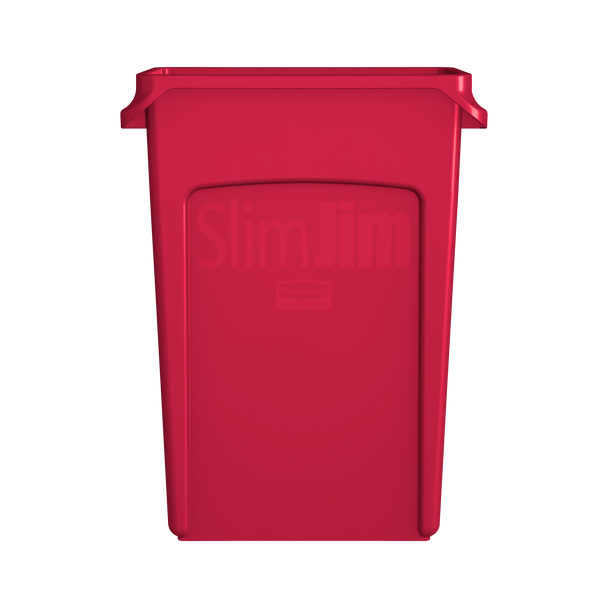 Rubbermaid 1956189 - Slim Jim with Venting Channels - 87 Ltr - Red
