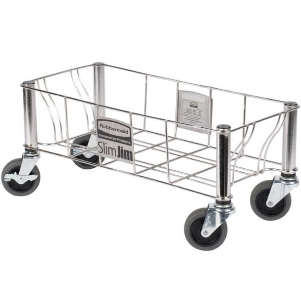 Rubbermaid Slim Jim Stainless Steel Single Dolly