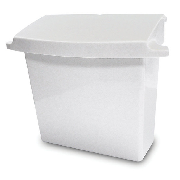 Rubbermaid Wall-Mount Sanitary Waste Bin - White