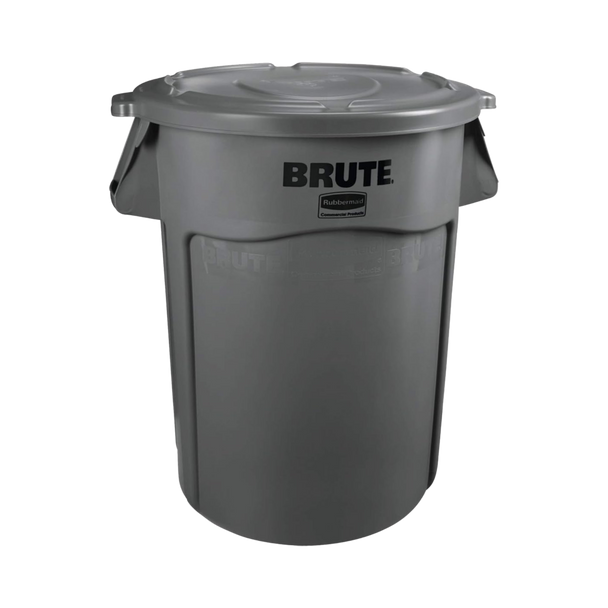 Grey Rubbermaid BRUTE Lid Fitted to Grey BRUTE Container