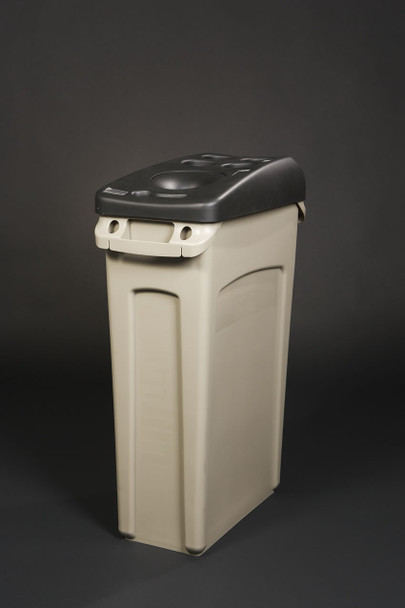 Rubbermaid Slim Jim with Venting Channels - 87 Ltr - Beige Rubbermaid Slim Jim with Venting Channels - 87 Ltr - Beige