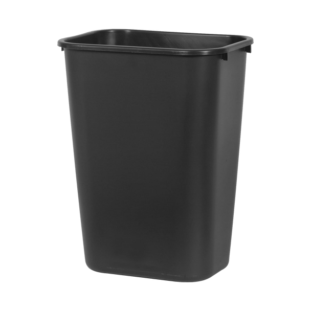 Rubbermaid Rectangular Wastebasket - 39 Ltr - Black - FG295700BLA