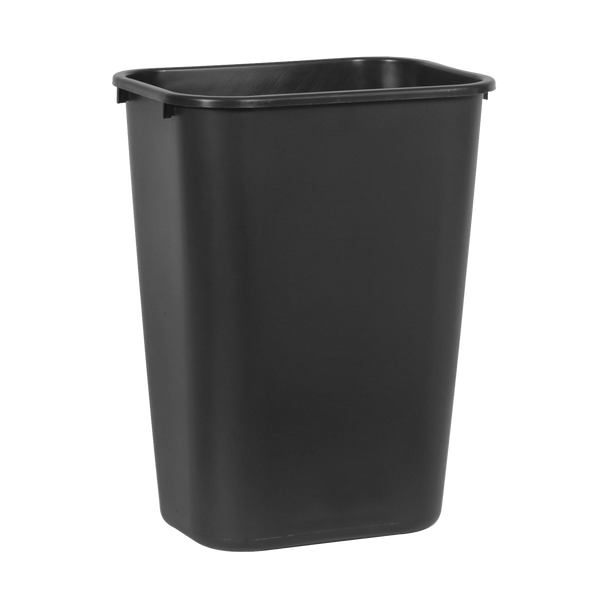 FG295700BLA - Rubbermaid Rectangular Wastebasket - 39 Ltr - Black