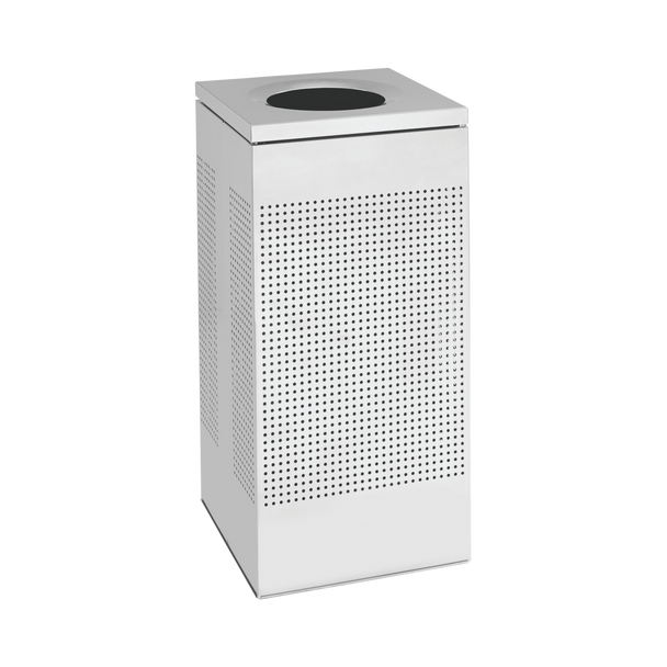 FGSC14SSPL - Rubbermaid Silhouettes Square Open Top Bin - 60 Ltr - Stainless Steel