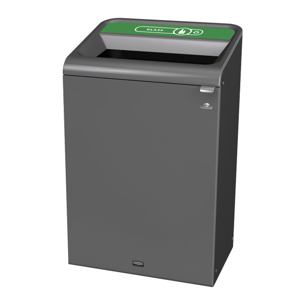 2154761 - Configure Container with Glass Recycling Label - 125 Ltr - Green