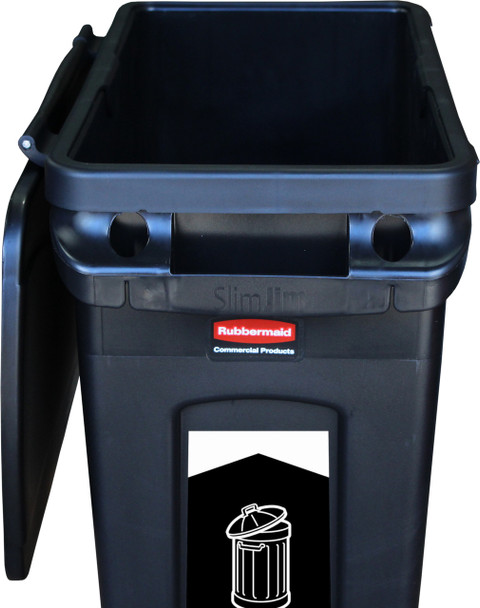 BNSC60GW - Soho Recycling Bin - 60 Ltr - General Waste - Hinge Lid Open BNSC60GW - Soho Recycling Bin - 60 Ltr - General Waste - Hinge Lid Open