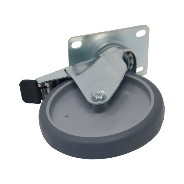 Rubbermaid Compatible Replacement Swivel Castor with Brake - 125mm