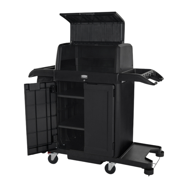 2202587 - Rubbermaid Full Size Housekeeping Cart with Locking Doors & Security Hood