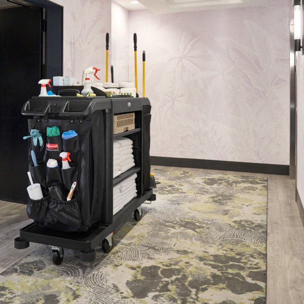 2202581 - Rubbermaid Full Size Housekeeping Cart - Situated in Corridor