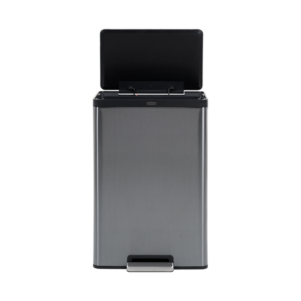 Image of the Front of the Rubbermaid Elite Pedal Bin with it's Lid Open