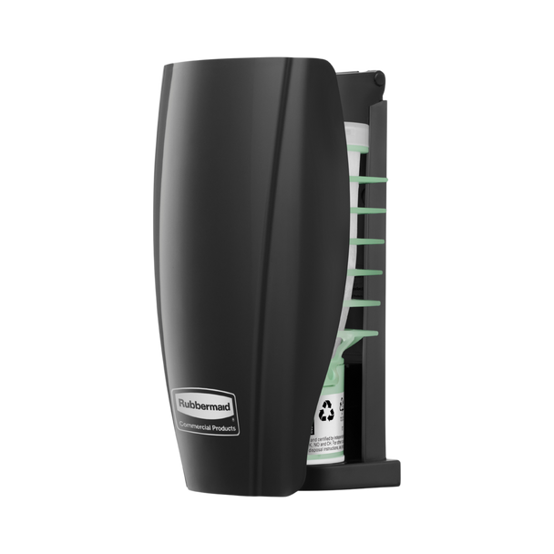 Black CirculAir 90 Dispenser Angled Left with Closed Cover and Installed Refill