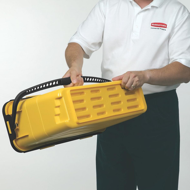Rubbermaid Top Down Microfibre Charging Bucket with Sieve - Yellow