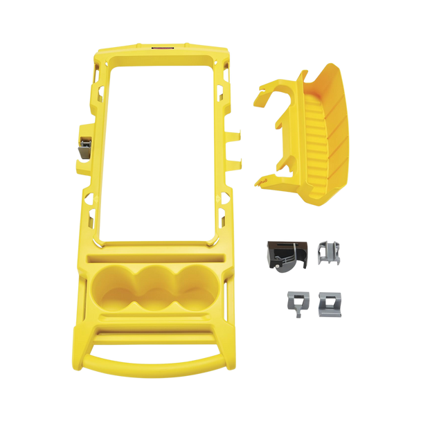 Image Showing All Components of Rubbermaid Slim Jim Rim Caddy - Yellow - 2032955