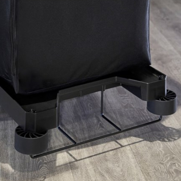 Close-up of  Rubbermaid Bumper Kit for Housekeeping Carts In Use