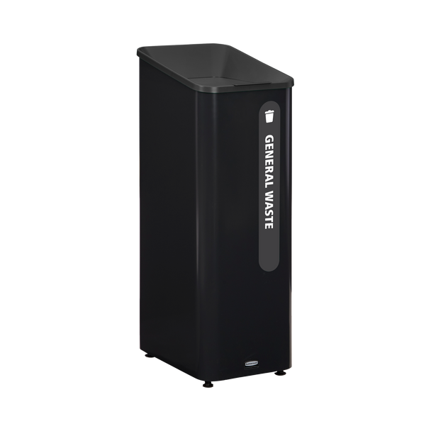 Rubbermaid Sustain Recycling Bin with General Waste Label Attached